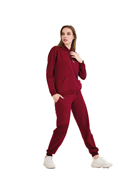 MOPİ Set de trening moale cu glugă și buzunar cangur, din două fire