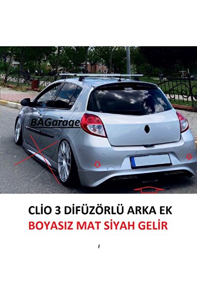 Bodykitartgarage CLİO 3 ARKA EK(BOYASIZ)FİBERGLASS