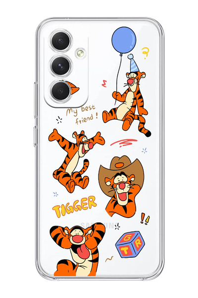 moonset Samsung Galaxy S25 FE Uyumlu Tigger Tasarımlı Baskılı Şeffaf Telefon ...