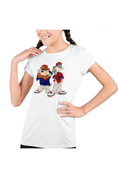 OEM Tricou Copii Fete Bugs Bunny Rebel Rapper Hip Hop Taz