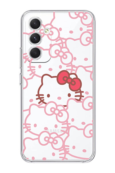moonset Samsung Galaxy A56 Uyumlu Hello Kitty Tasarımlı Baskılı Şeffaf Telefo...