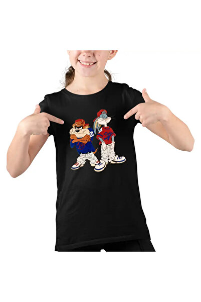 OEM Tricou Copii Fete Bugs Bunny Rebel Rapper Hip Hop Taz