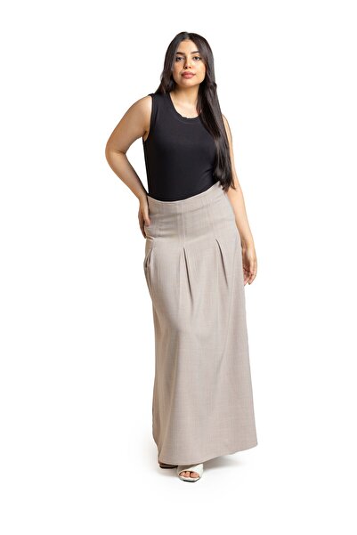 SUGA Magic crepe cloche maxi skirt