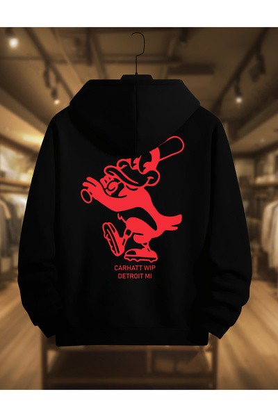 SELF CONTROL Hanorac gros de iarnă | Imprimat cu rață