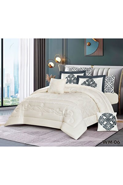 MW WM Winter Bedspread, Soft Velvet, with Prominent Details, Velvet Material and the Luxury of Lace, for the Elegant Only, Size 240*260