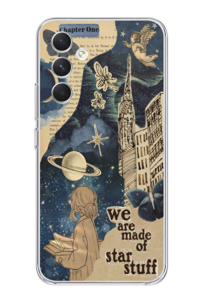 moonset Samsung Galaxy S25 PLUS Uyumlu Star Stuff Tasarımlı Baskılı Şeffaf Te...