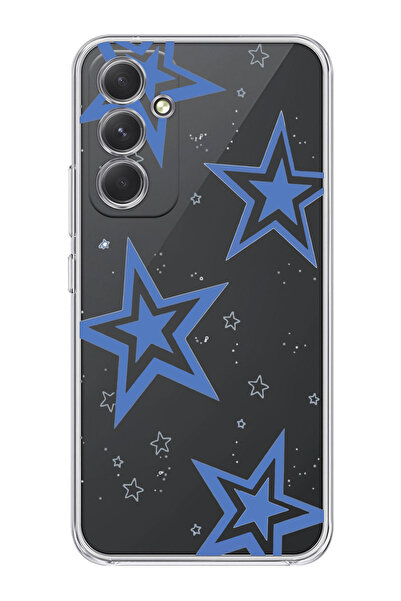 moonset Samsung Galaxy S25 FE Uyumlu Yıldız Tasarımlı Baskılı Şeffaf Telefon ...