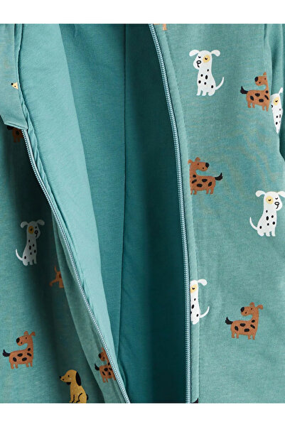 LC Waikiki LCW baby Yeşil 2.5 Tog Bisiklet Yaka Uzun Kollu Erkek Bebek Uyku Tulumu