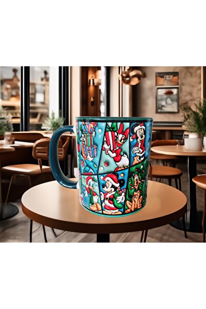 Mugs and love Mickey christmas yılbaşı partisi baskı porselen kupa