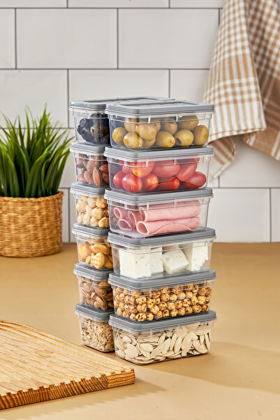 Pazarika Multi Box 12 Li Set Saklama Kabı Seti - Dondurucu & Mikrodalga Uyumlu
