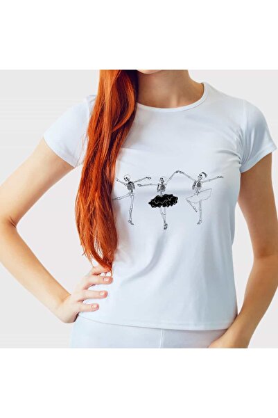 Ada Kostüm Tasarım تي شيرت راقصون على شكل هيكل عظمي من راقصات الباليه