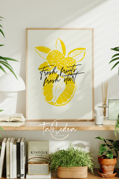 tablodea Tablou de bucătărie cu ilustrație decorativă cu fructe Pinterest, po...