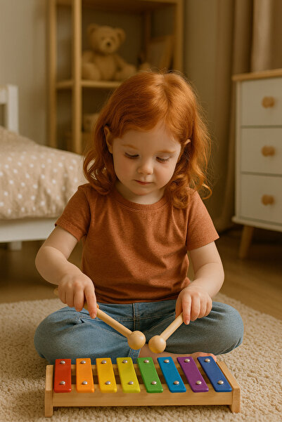 Minopi 20 см чифт дървени ритмични пръчки с чукчета Образователни детски ритмични чукчета Общо 2 броя