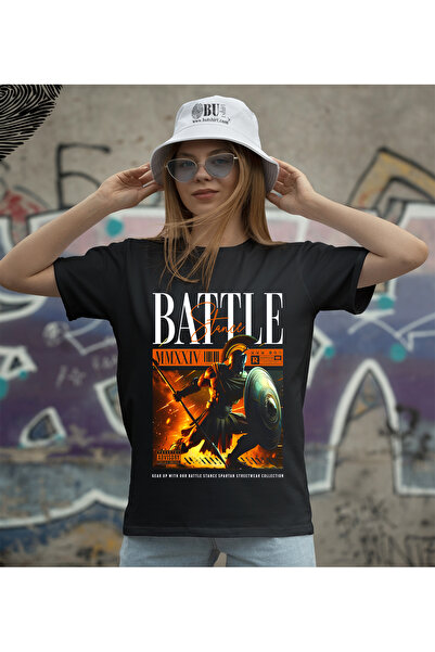 BUTSHIRT This T-Shirt'Ancient Greek & Roman Soldier - Battle Stance' Regular-Fit' Unisex T-Shirt