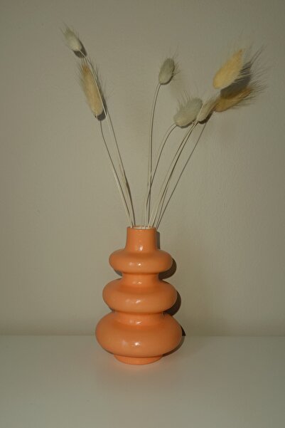 N&E Studio Spiral Görünümlü Vazo (Balon Form) | Minimalist Bohem Dekor Objesi