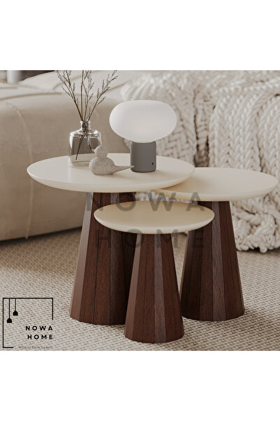 Genel Markalar Ahşap Köşeli Mantar Sehpa