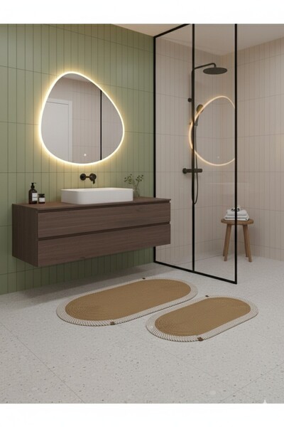 BHR Creative Set de 2 covorașe, covoraș de baie, covoraș de ușă, covoraș de b...