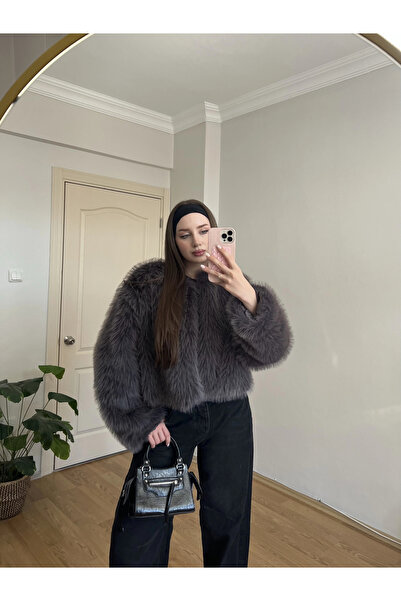 Souwe Füme Gri Kısa Kürk