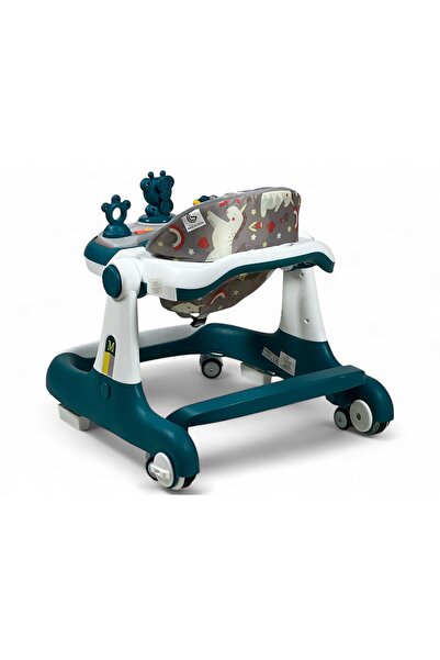 ALBADER 2 in 1 Baby Walker and Walking Trainer with Stair Fall Safety System, Baby Walker With Music