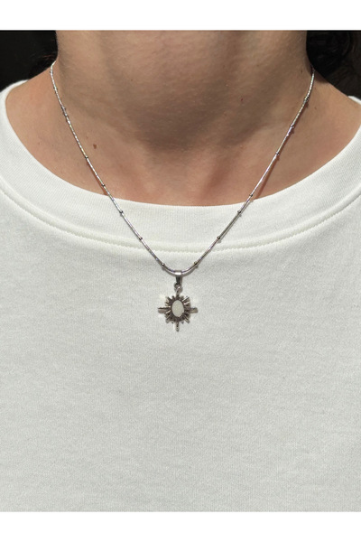 Eylülün Takısı Women's Silver Color Polar Star Necklace