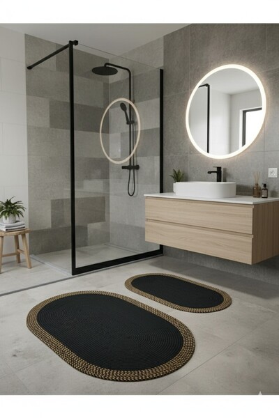 BHR Creative Set de 2 covorașe, covoraș de baie, covoraș de ușă, covoraș de b...