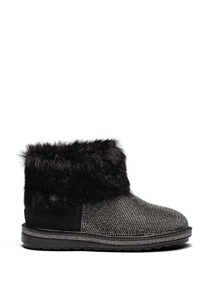 Dedos Kadın Kürklü Taşlı Düz Taban Bot 7000