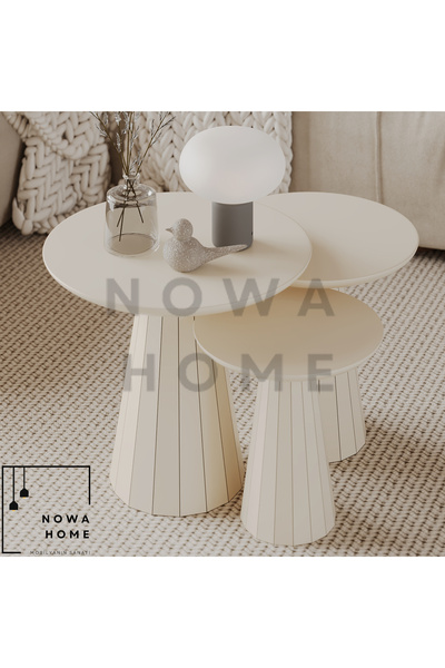 Nova Dizayn Ahşap Köşeli Mantar Sehpa