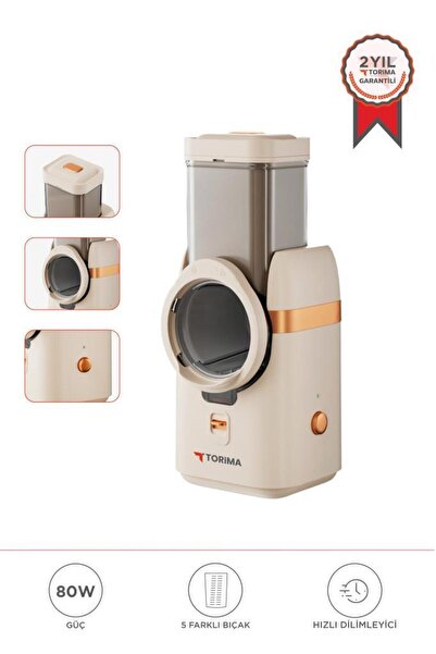 AboutThePerfect Pratik Çok İşlevli Rende ve Doğrayıcı Makinesi, Ekru, TFS-01