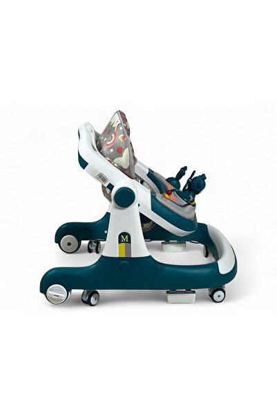 ALBADER 2 in 1 Baby Walker and Walking Trainer with Stair Fall Safety System, Baby Walker With Music