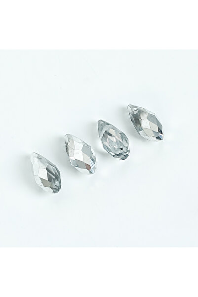 yfhobi 5 Adet- 12 mm Damla Kristal Üstten Delik Cam Boncuk, Çift Renkli Şeffa...