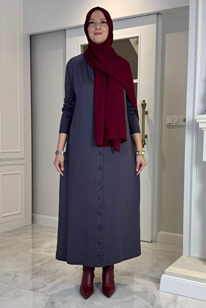 Rabia Şamlı Ferace Knitwear Cardigan Anthracite