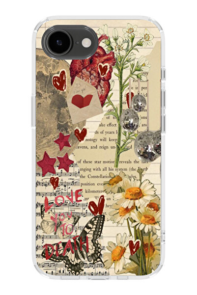 moonset Iphone 16E Uyumlu Love You Tasarımlı Baskılı Şeffaf Telefon Kılıfı