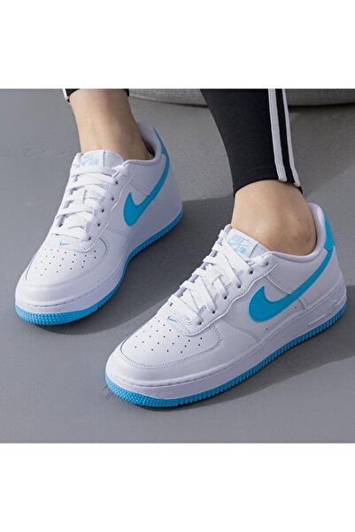 Nike حذاء اير فورس 1 لو وايت أكواريوس بلو (جي إس) fv5948 107