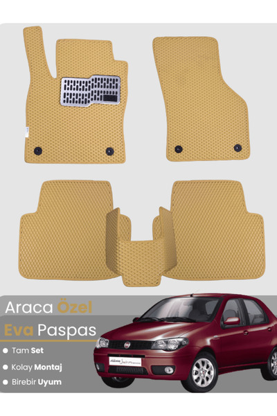 Guerrino Fi̇at Albea (2006-2012) Compatible Eva Floor Mat Full Set – Vehicle-...