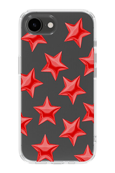 moonset Iphone 16E Uyumlu Yıldızlar Tasarımlı Baskılı Şeffaf Telefon Kılıfı