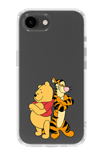moonset Iphone 16E Uyumlu Winnie Tasarımlı Baskılı Şeffaf Telefon Kılıfı