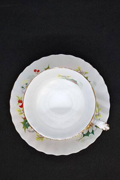 Royal Albert Yuletide Bone China English Porcelain 2 Piece Tea Cup Set 200 ml