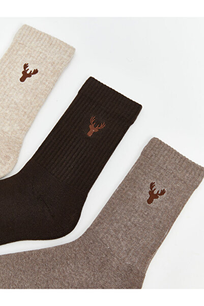 LC Waikiki Quality Parts from Celebi Store |   Embroidered Men's Socks 3-Piece