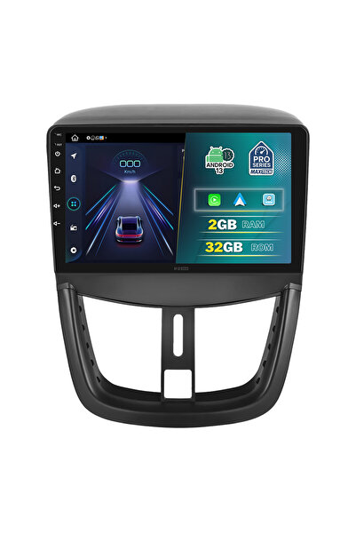 MaxTech Navigatie compatibila Peugeot 207 (2009-2013) dedicata, 2 GB Ram 32 GB Rom, Carplay & Android auto,