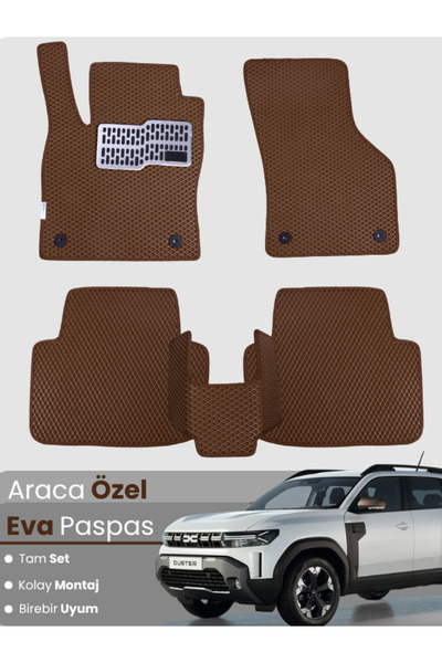 stiloto DACİA DUSTER (2018-2024) Uyumlu EVA Paspas Tam Set–Araca Özel,Su Geçi...