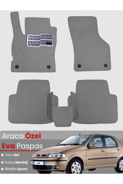 stiloto FİAT ALBEA (2002-2005) Uyumlu EVA Paspas Tam Set–Araca Özel,Su Geçirm...