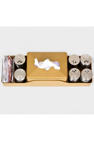 PRATİKPAK Restaurants & Cafes & Bars & Offices Special Manager Organizer Napkin Holder Plastic Horizontal Pack of 6