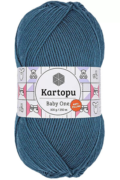 Kartopu 1 Piece Baby One Non-Pilling Hand Knitting Yarn Wool Petrol K1467
