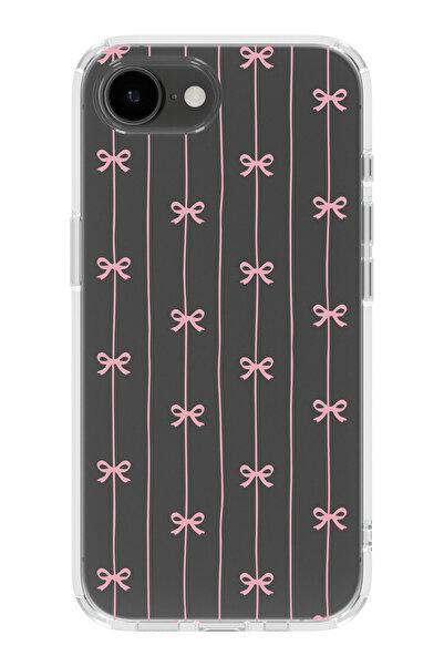 moonset Iphone 16E Uyumlu Fiyonklar Tasarımlı Baskılı Şeffaf Telefon Kılıfı