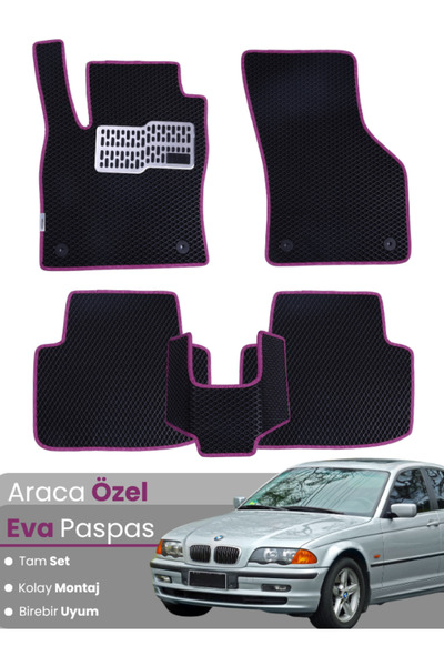 Guerrino مجموعة كاملة من حصائر EVA متوافقة مع سيارة BMW الفئة الثالثة E46 (19...