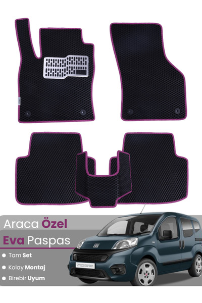 stiloto طقم كامل من حصائر EVA متوافقة مع سيارة فيات فيورينو (2021-2025) - مخص...