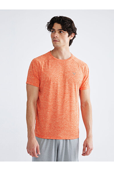 LC Waikiki Ανδρικό αθλητικό μπλουζάκι Orange Crew Neck