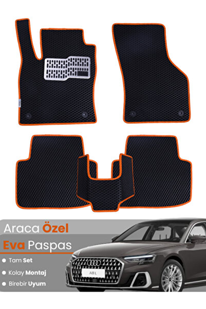stiloto Audi A8 L (2017-2024) Compatible Eva Floor Mat Full Set – Car-Specifi...