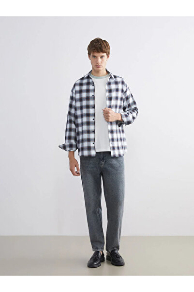 LC Waikiki XSIDE Коричнева сорочка з довгими рукавами Regular Fit для чоловіків у клітинку