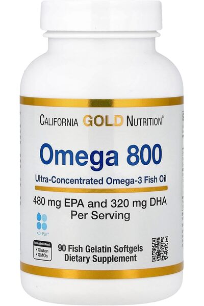 California Gold Nutrition , Omega 800 from Madre Labs, Pharmaceutical Grade Fish Oil, 80% EPA/DHA, Tr